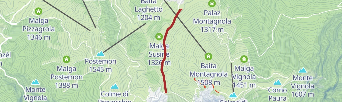 Route map: Brentonico Ring - Bocca d'Ardole Variant - Polsa | 1948